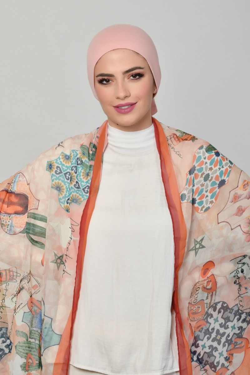 MARAKESH - Printed Crinkled Chiffon - Face Mask