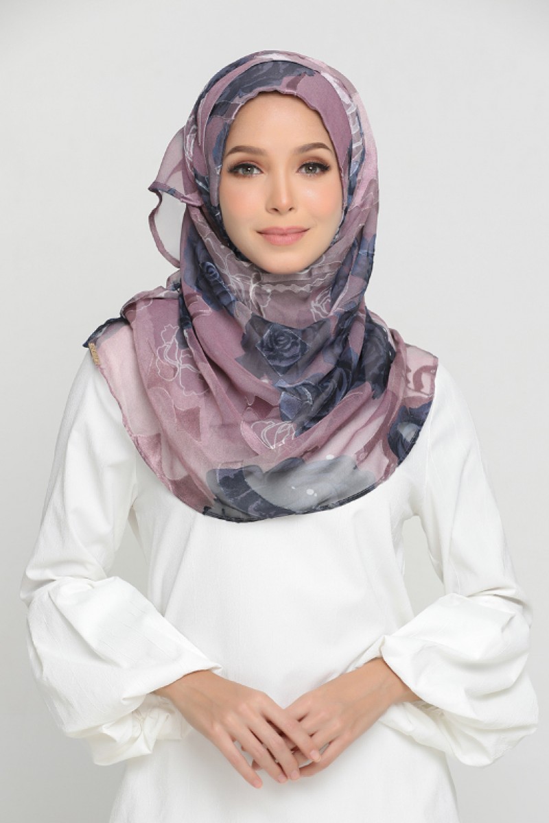 Midnight Rose - Premium Printed Brasso Georgette