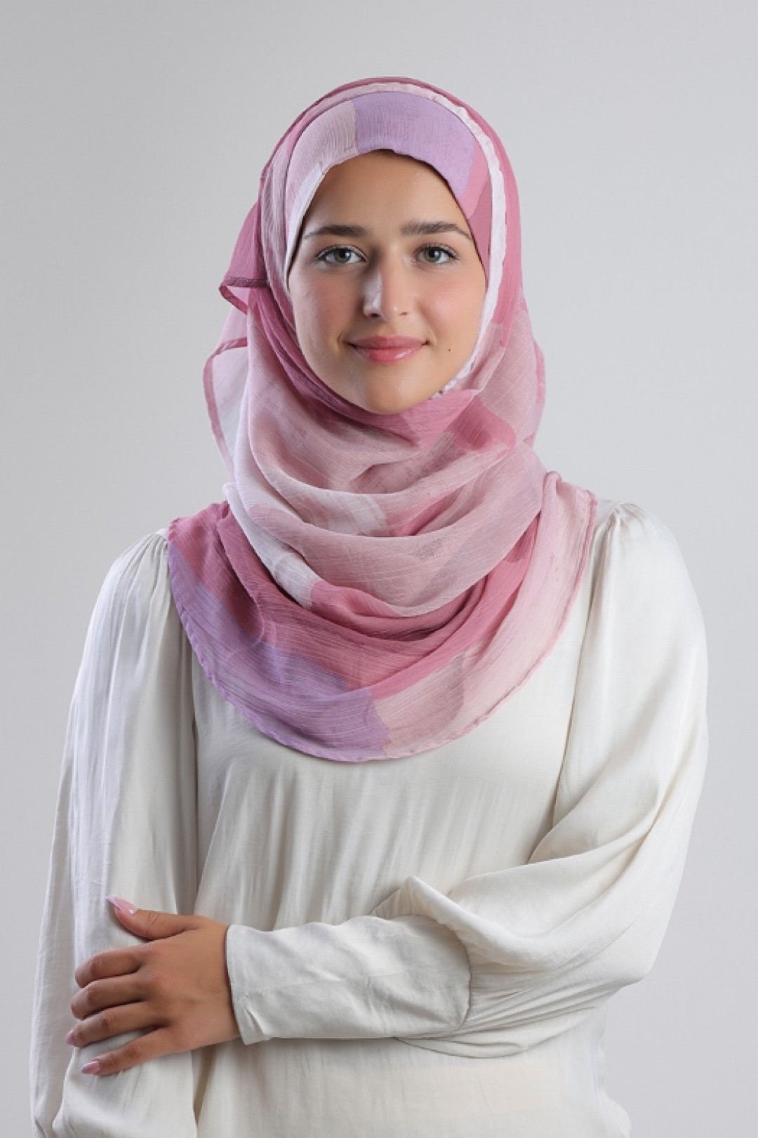 Milkshake - Printed Plus Crinkled Chiffon