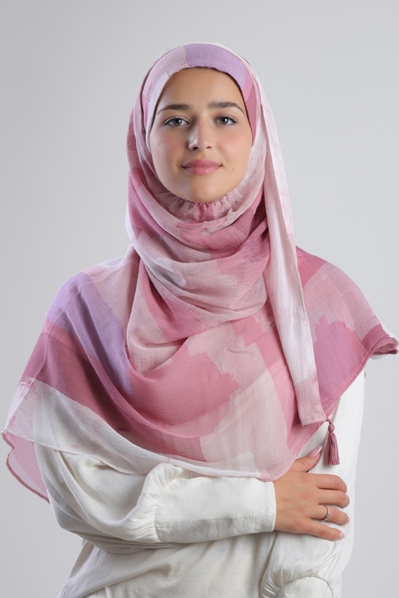 Milkshake - Printed Plus Crinkled Chiffon