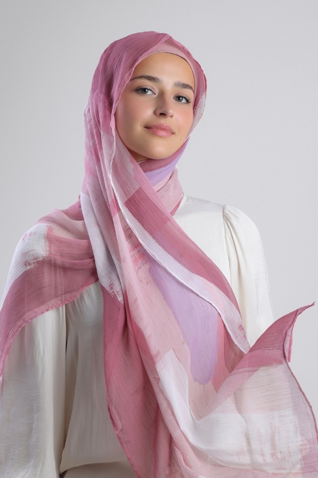 Milkshake - Printed Plus Crinkled Chiffon