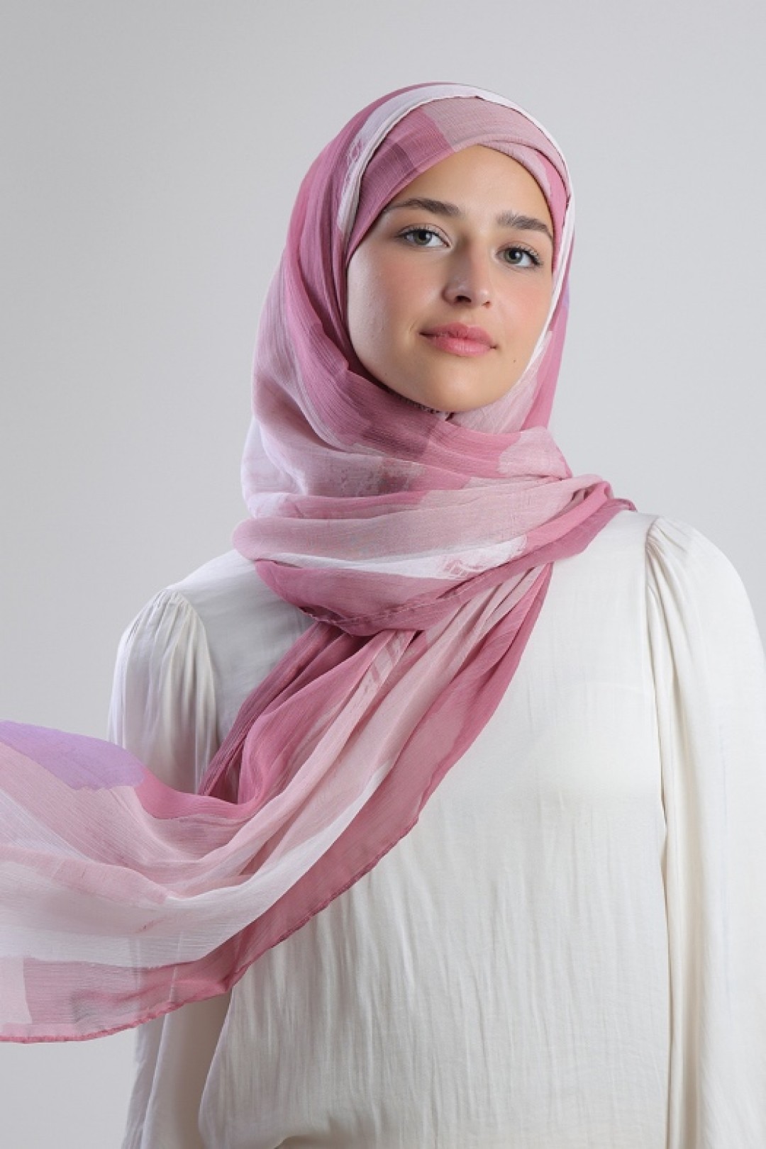 Milkshake - Printed Plus Crinkled Chiffon