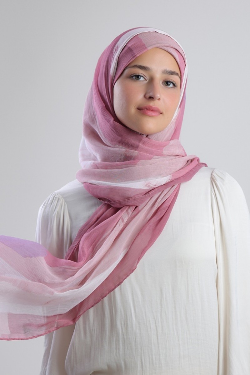 Milkshake - Printed Plus Crinkled Chiffon