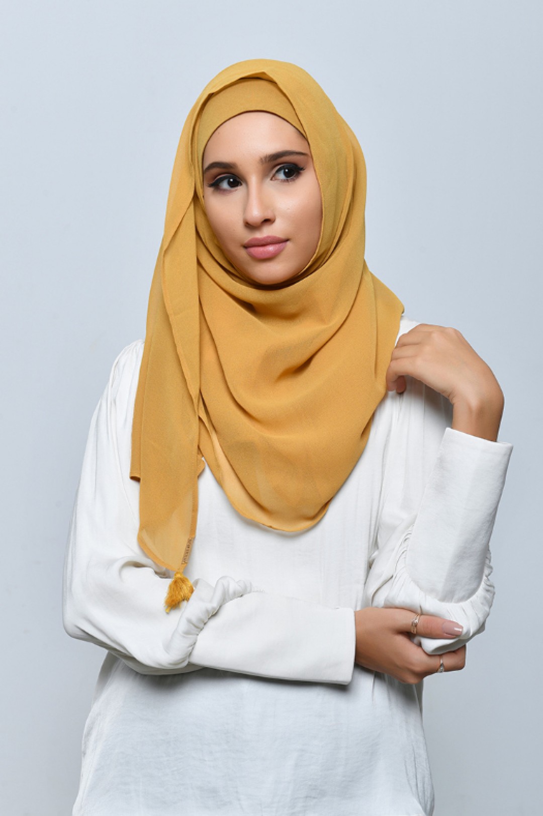 Mustardy - Plain Crepe Chiffon - Inner