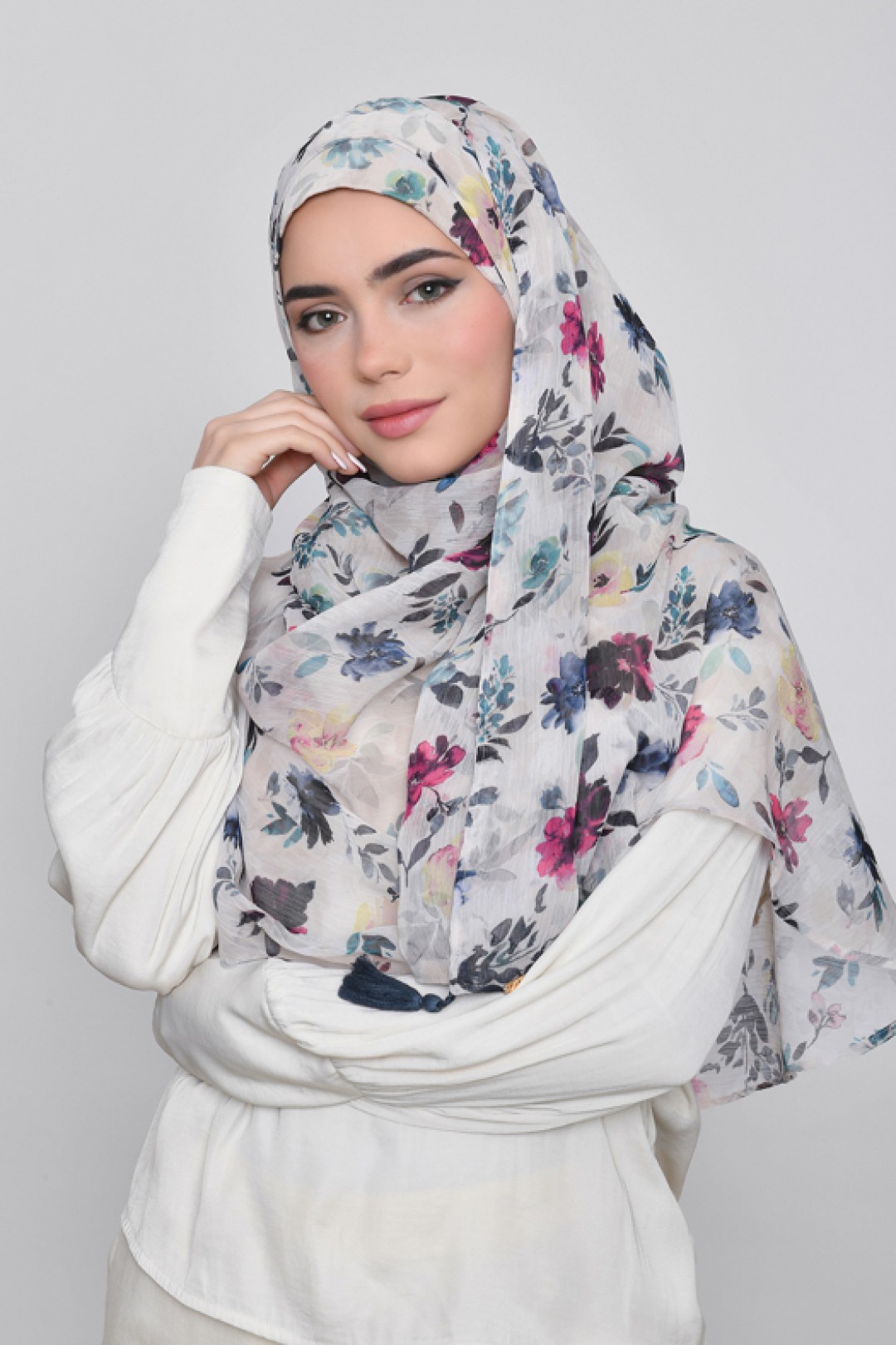 Narjis - Printed Crinkled Chiffon