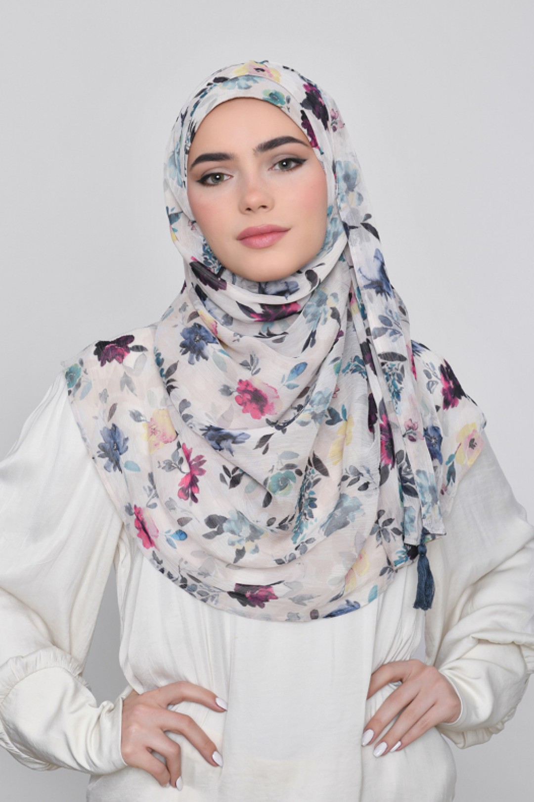 Narjis - Printed Crinkled Chiffon