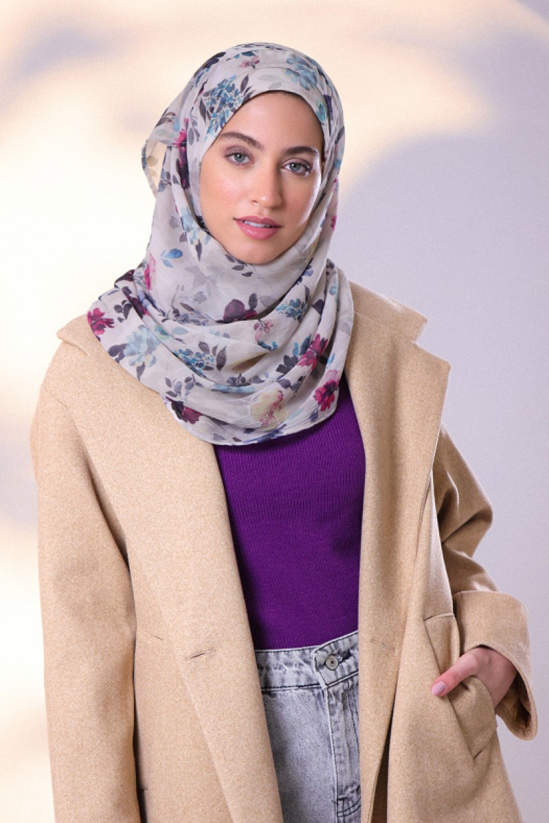 Narjis - Printed Crinkled Chiffon