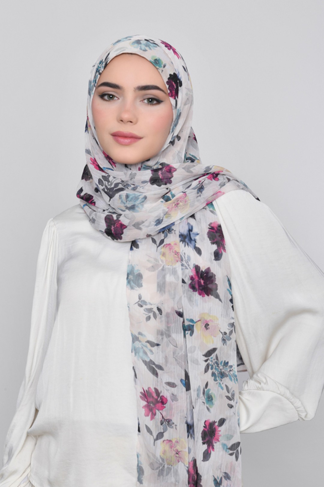 Narjis - Printed Crinkled Chiffon