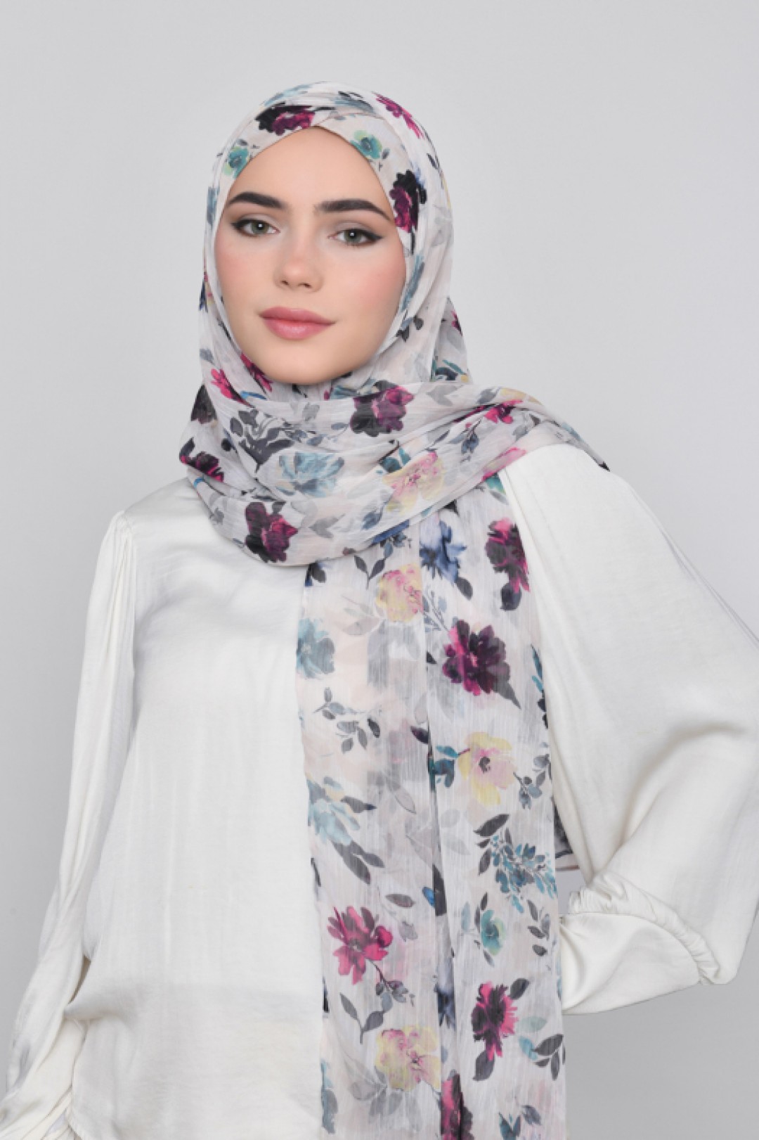 Narjis - Printed Crinkled Chiffon