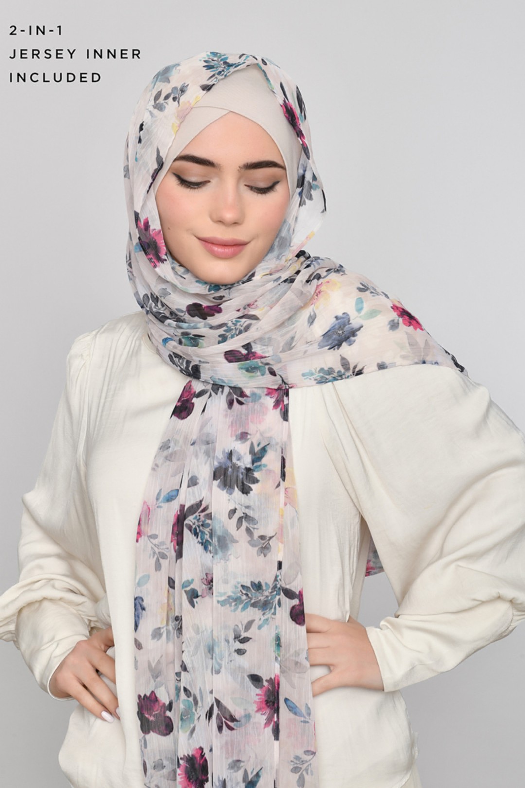 Narjis - Printed Crinkled Chiffon