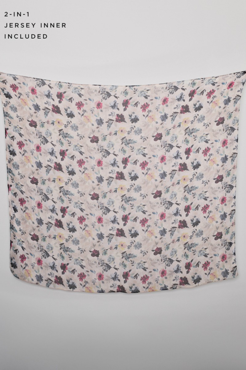 Narjis - Printed Crinkled Chiffon - Bucket Hat