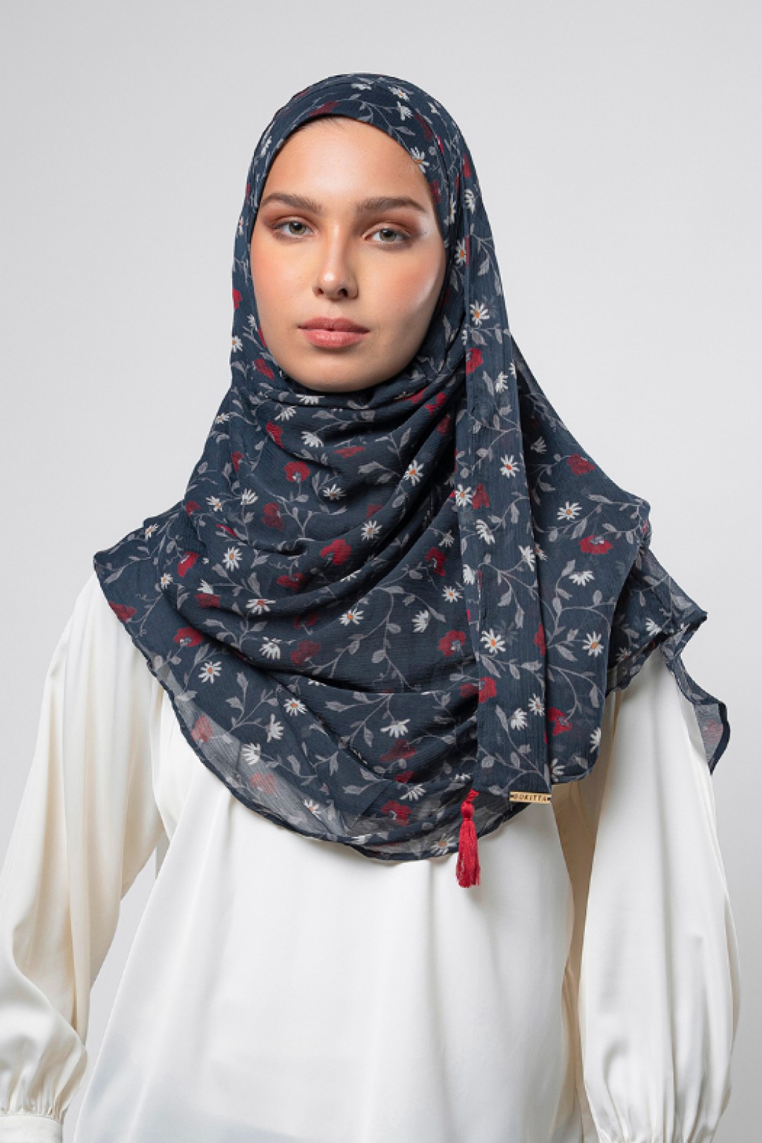 Nautical Blossoms - Printed Plus Crinkled Chiffon