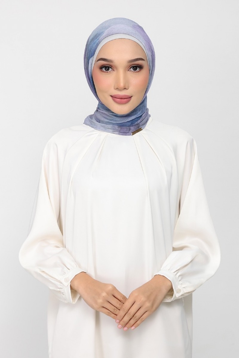 Ocean Haze - Printed Plus Crinkled Chiffon