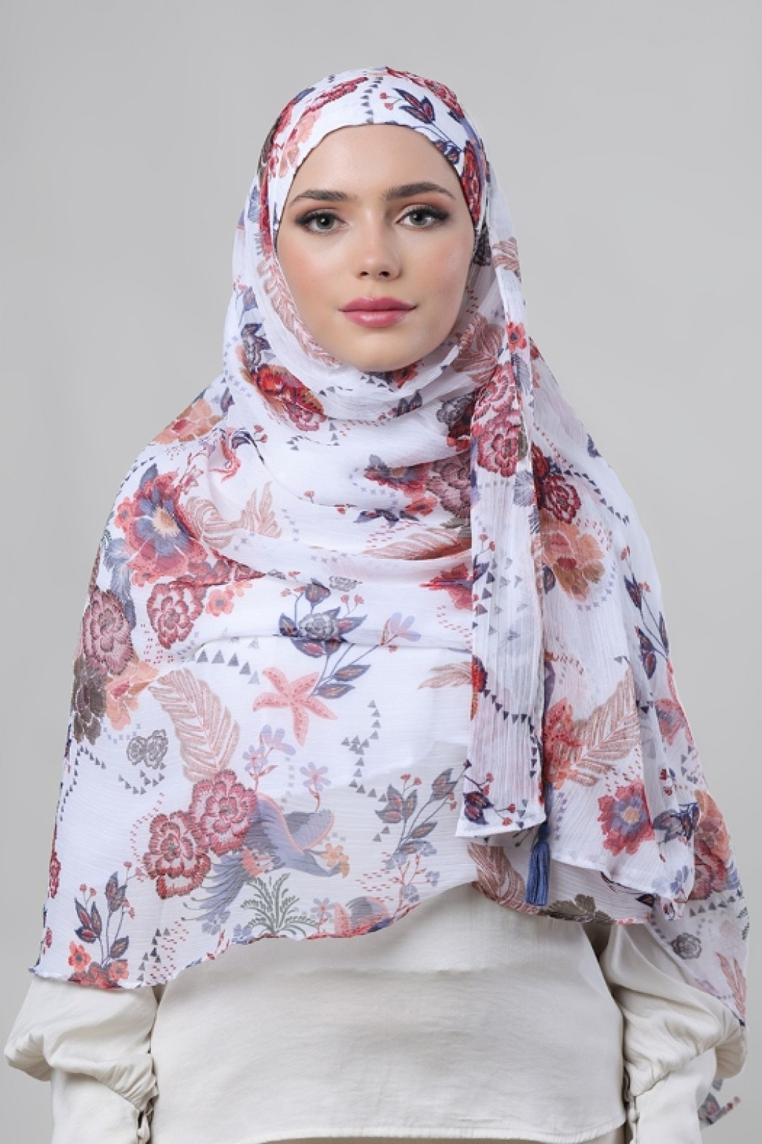 Passion Flowers - Printed Crinkled Chiffon