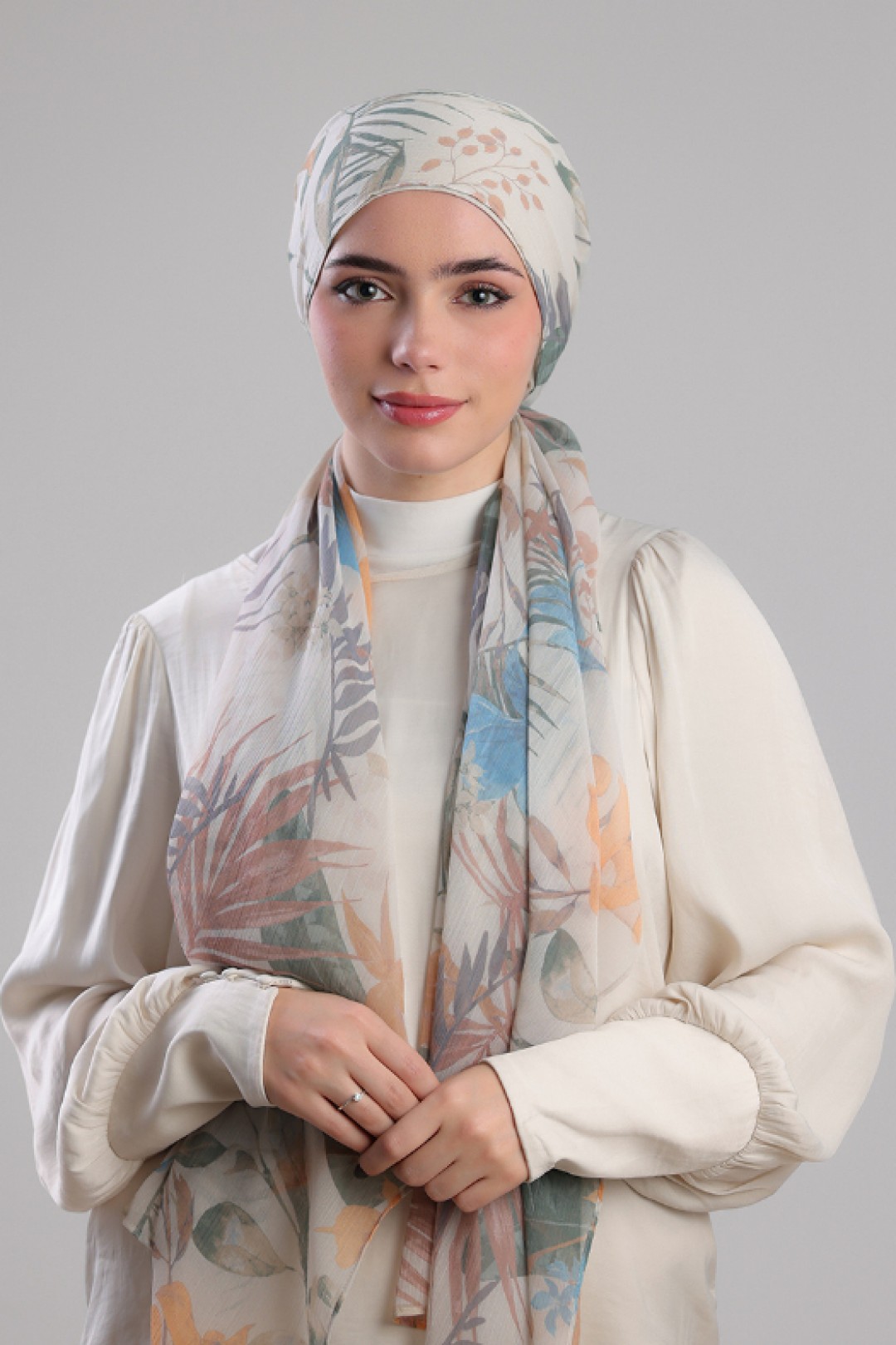 Pastel Wildlife - Printed Plus Crinkled Chiffon
