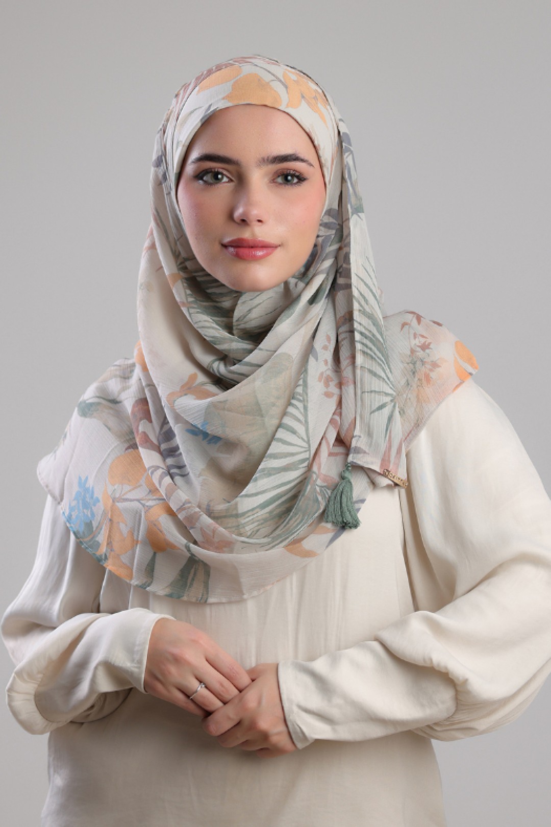 Pastel Wildlife - Printed Plus Crinkled Chiffon