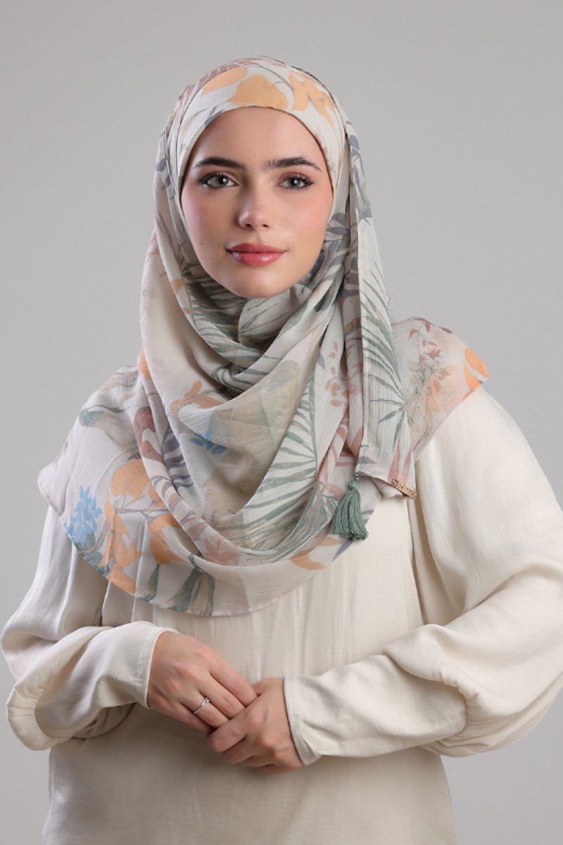 Pastel Wildlife - Printed Plus Crinkled Chiffon
