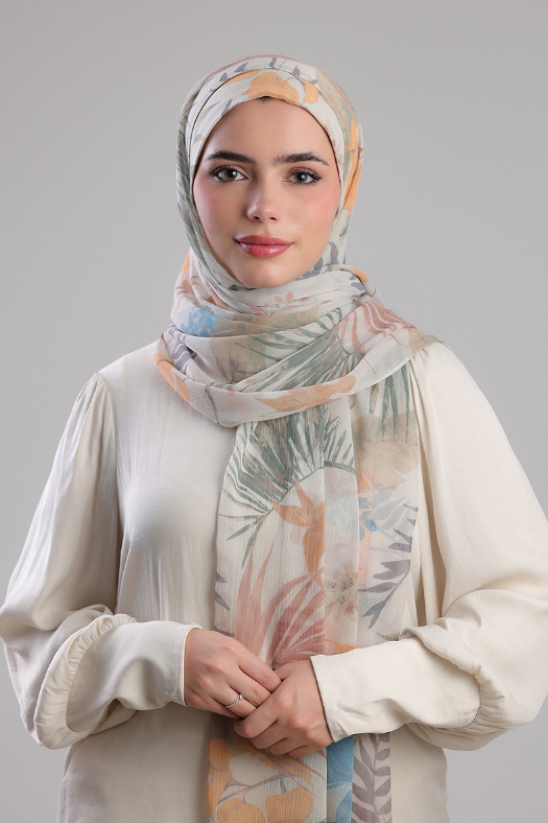 Pastel Wildlife - Printed Plus Crinkled Chiffon