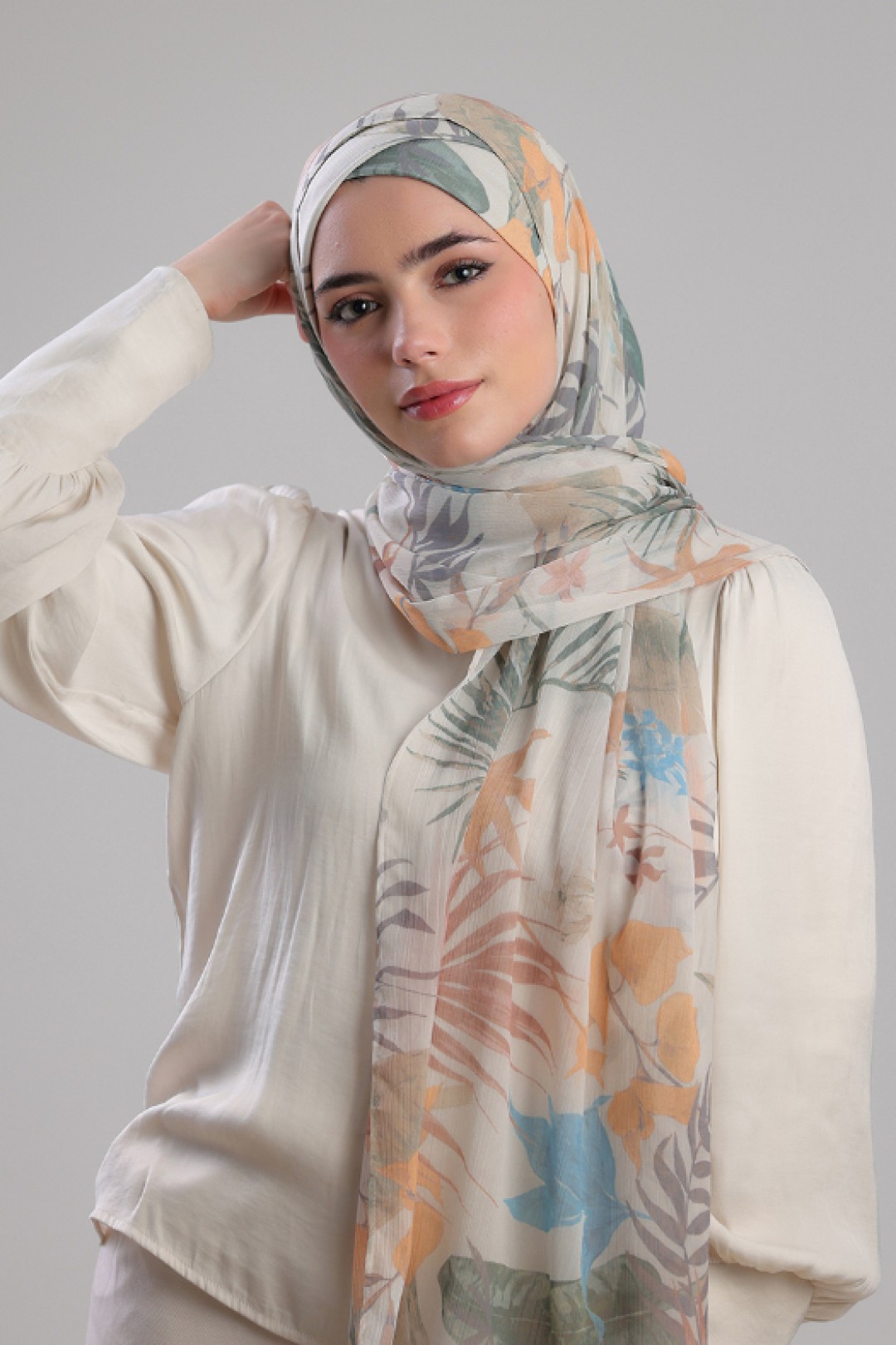 Pastel Wildlife - Printed Plus Crinkled Chiffon