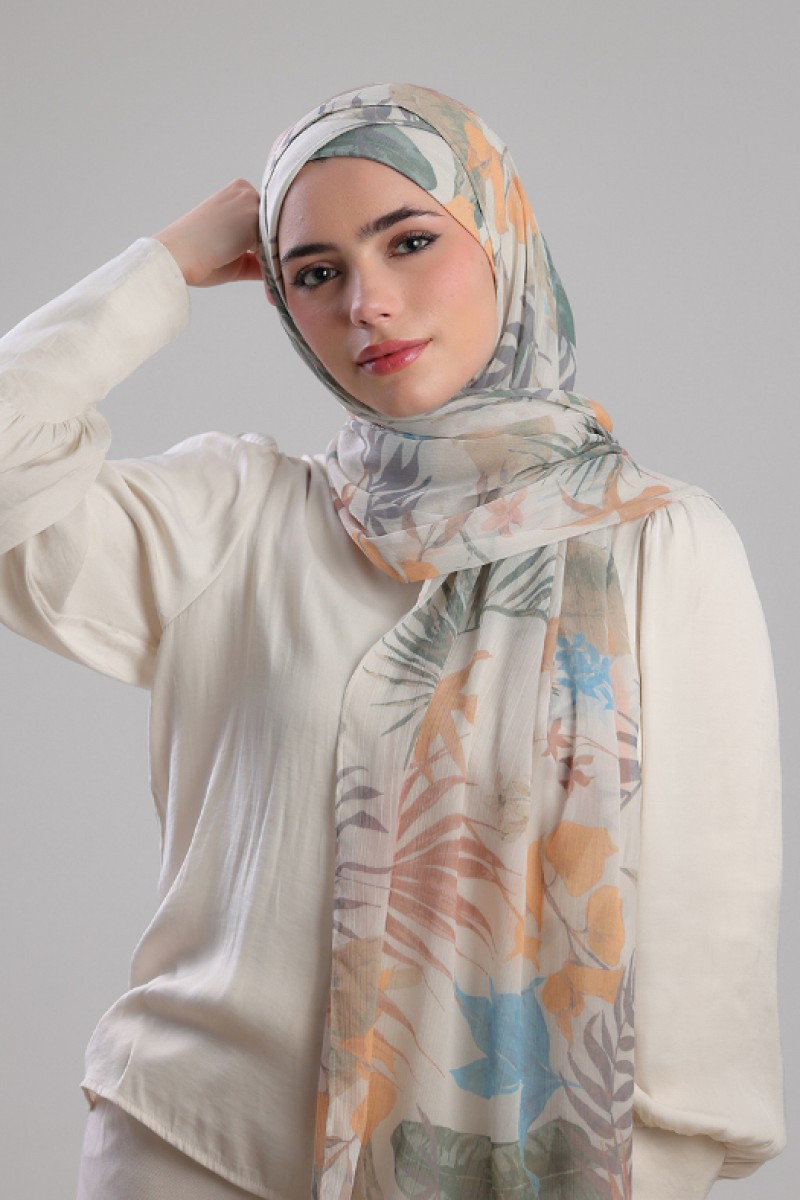 Pastel Wildlife - Printed Plus Crinkled Chiffon