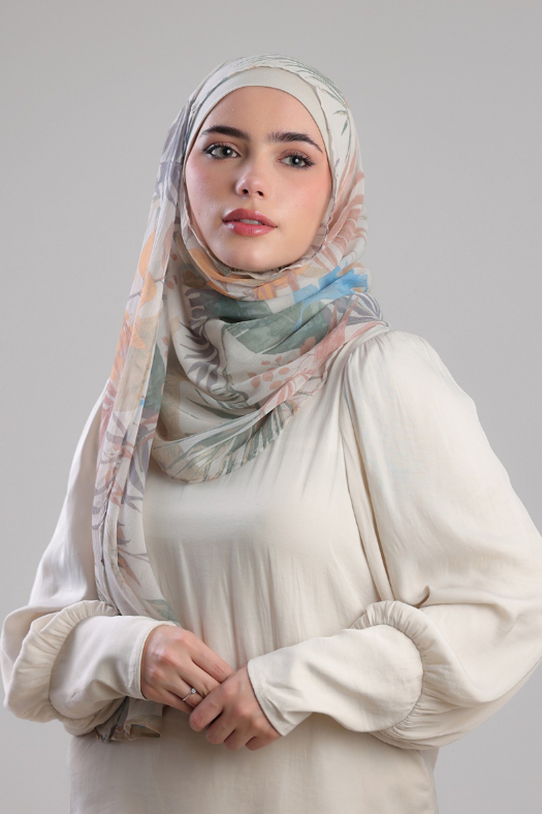 Pastel Wildlife - Printed Plus Crinkled Chiffon