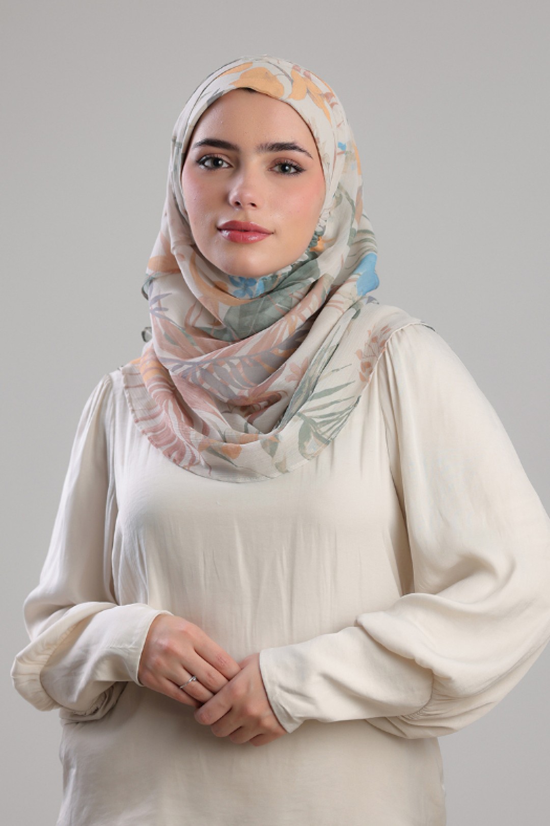 Pastel Wildlife - Printed Plus Crinkled Chiffon
