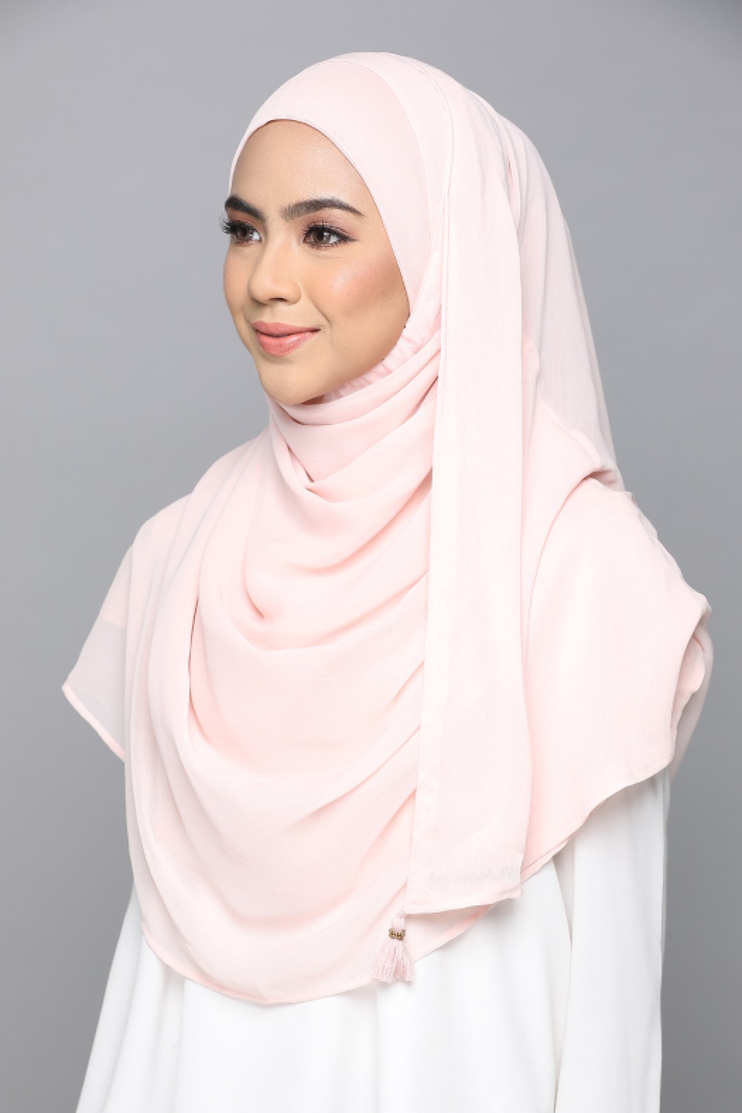 Peach Whip - Plain Smooth Chiffon