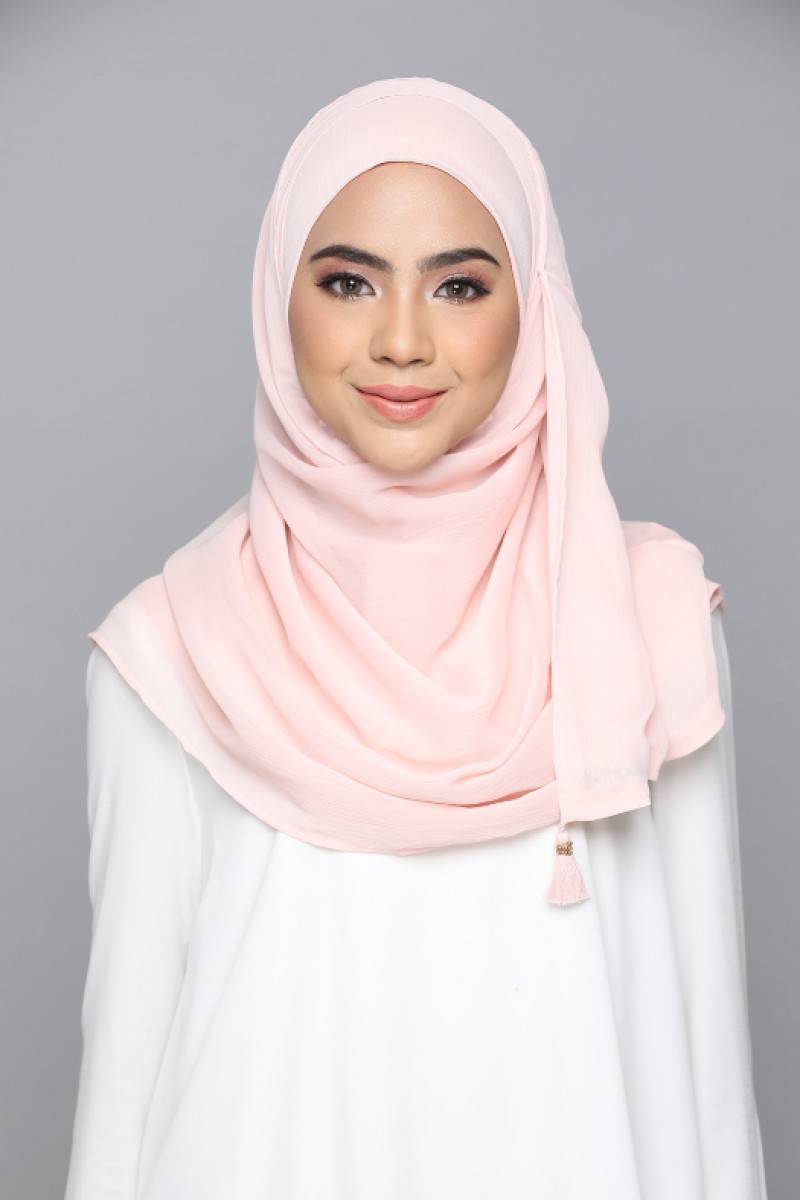 Peach Whip - Plain Smooth Chiffon