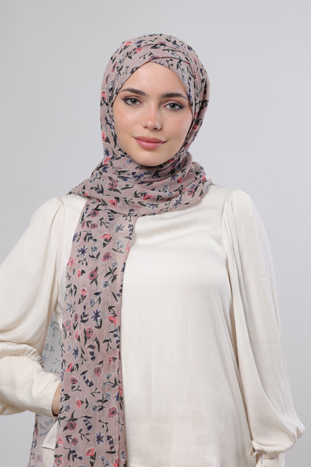 Petite Fleur - Printed Crinkled Chiffon