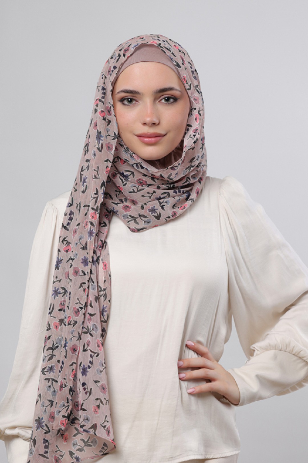 Petite Fleur - Printed Crinkled Chiffon