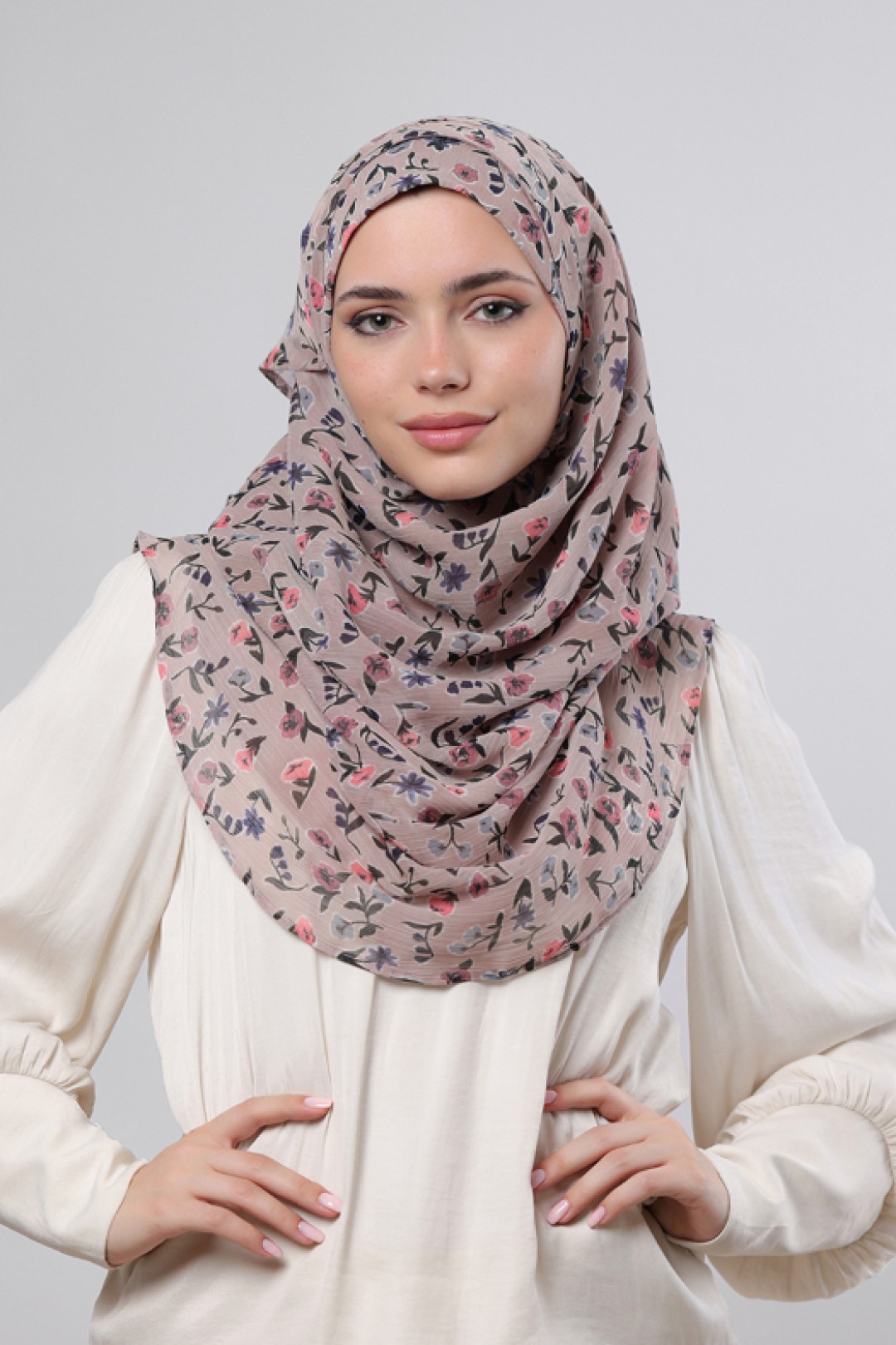 Petite Fleur - Printed Crinkled Chiffon