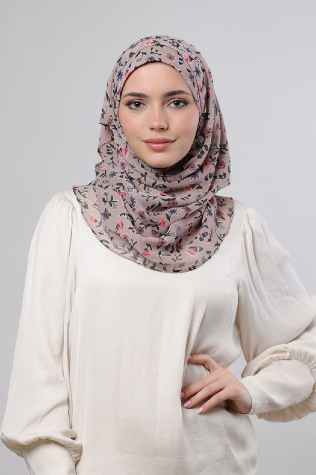Petite Fleur - Printed Crinkled Chiffon