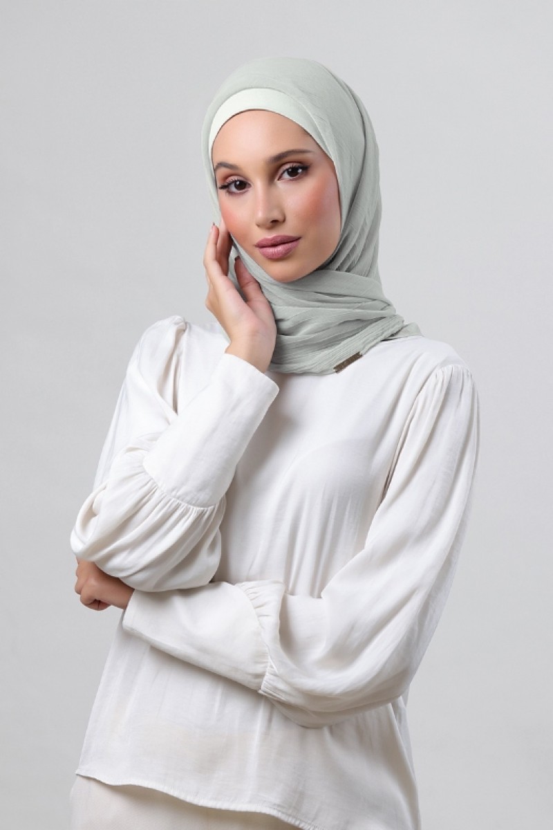 Pigeon - Plain Crinkled Chiffon