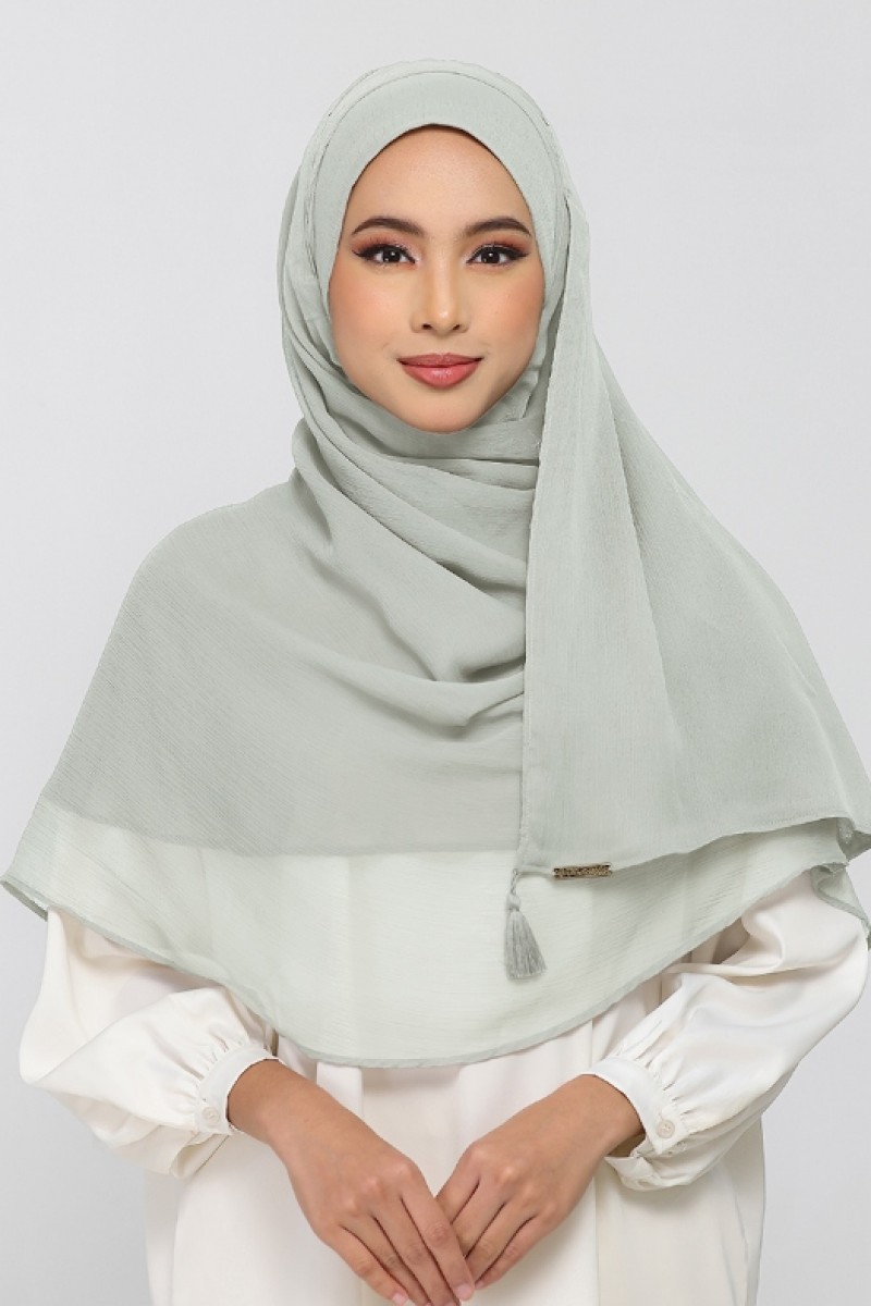 Pigeon - Plain Crinkled Chiffon