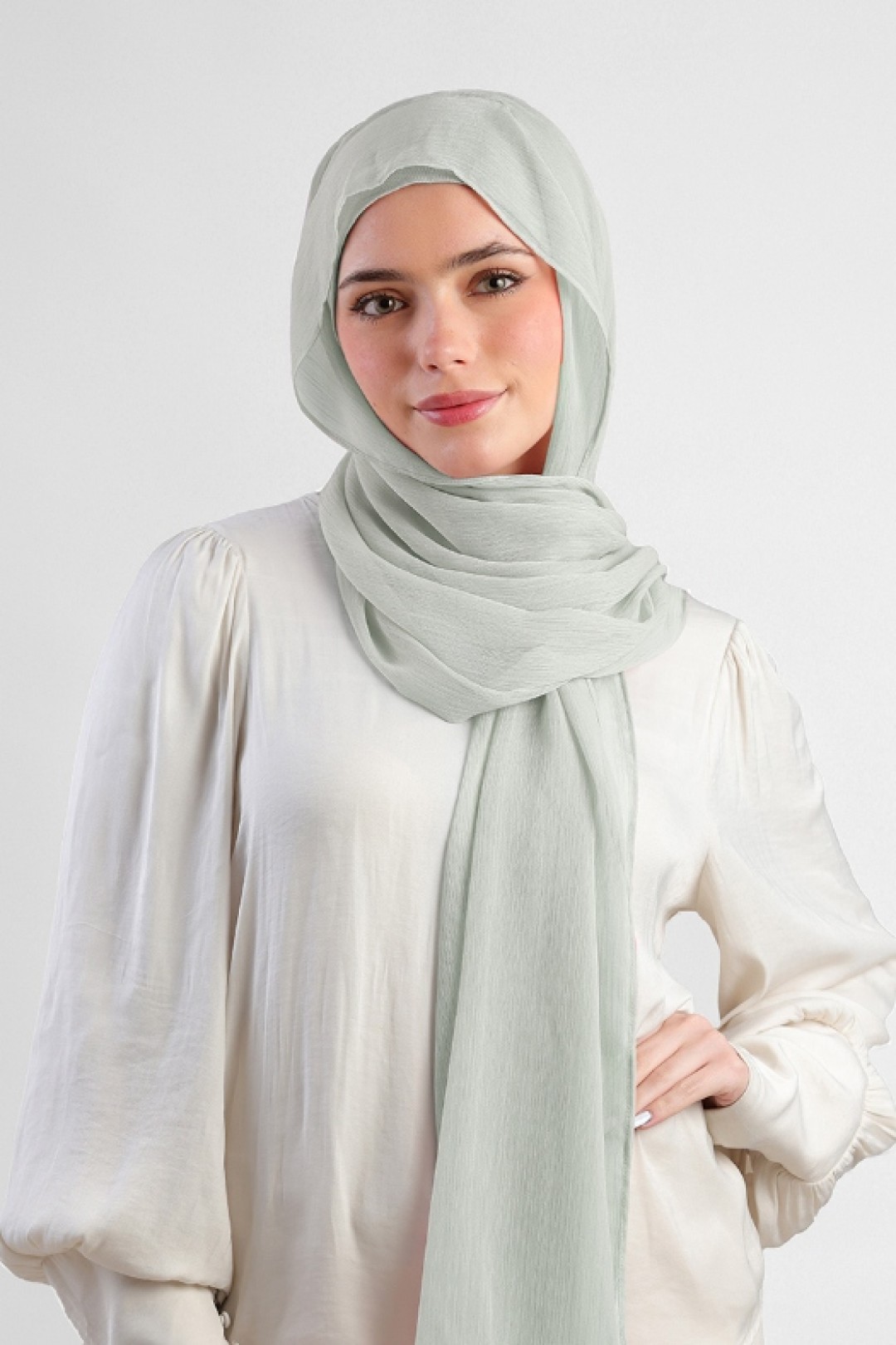 Pigeon - Plain Crinkled Chiffon