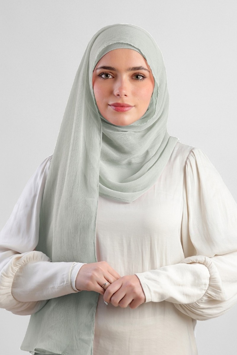 Pigeon - Plain Crinkled Chiffon