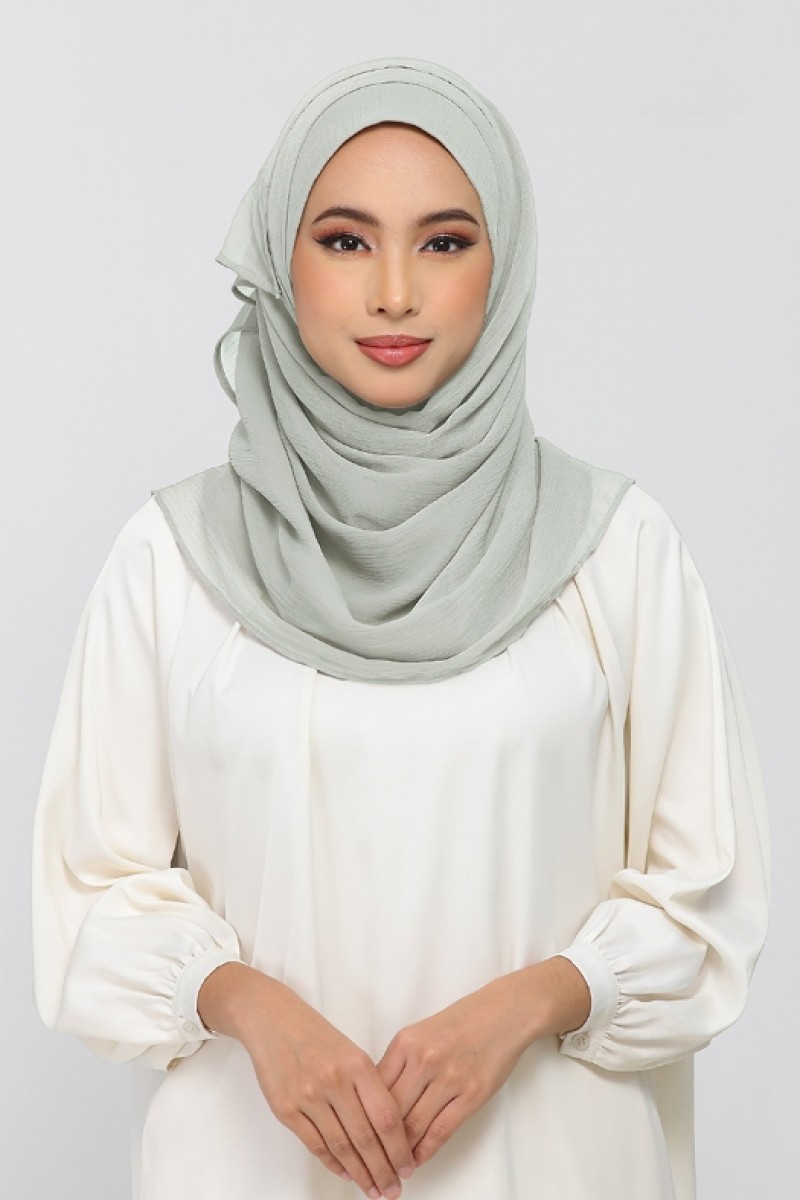 Pigeon - Plain Crinkled Chiffon