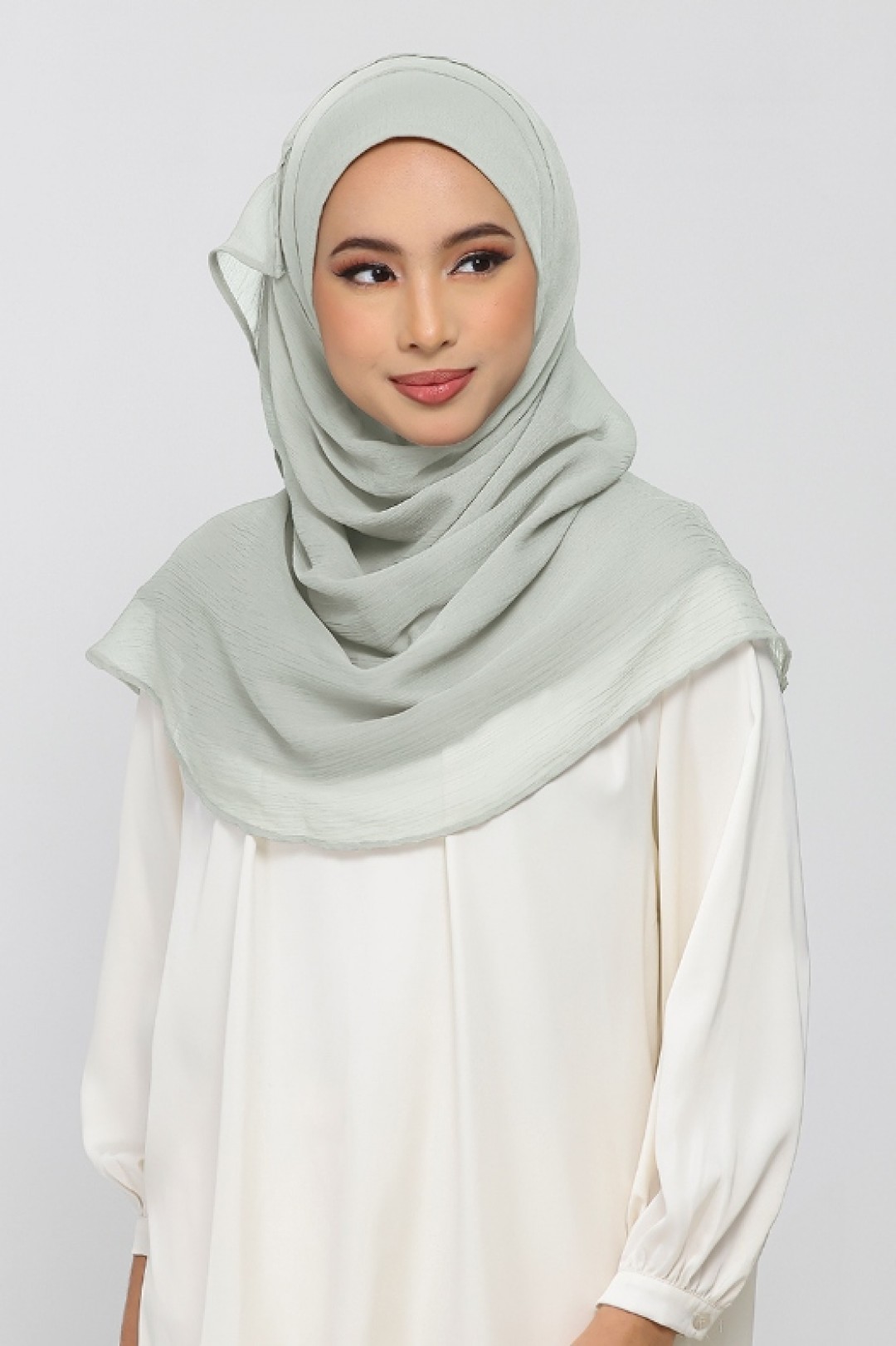 Pigeon - Plain Crinkled Chiffon