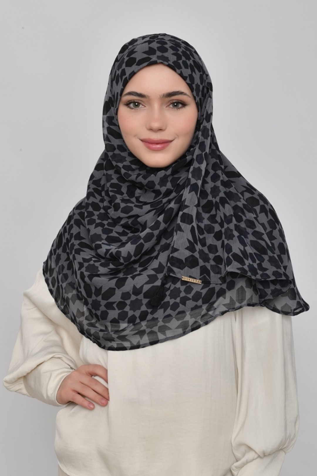 Qamar - Printed Plus Crinkled Chiffon