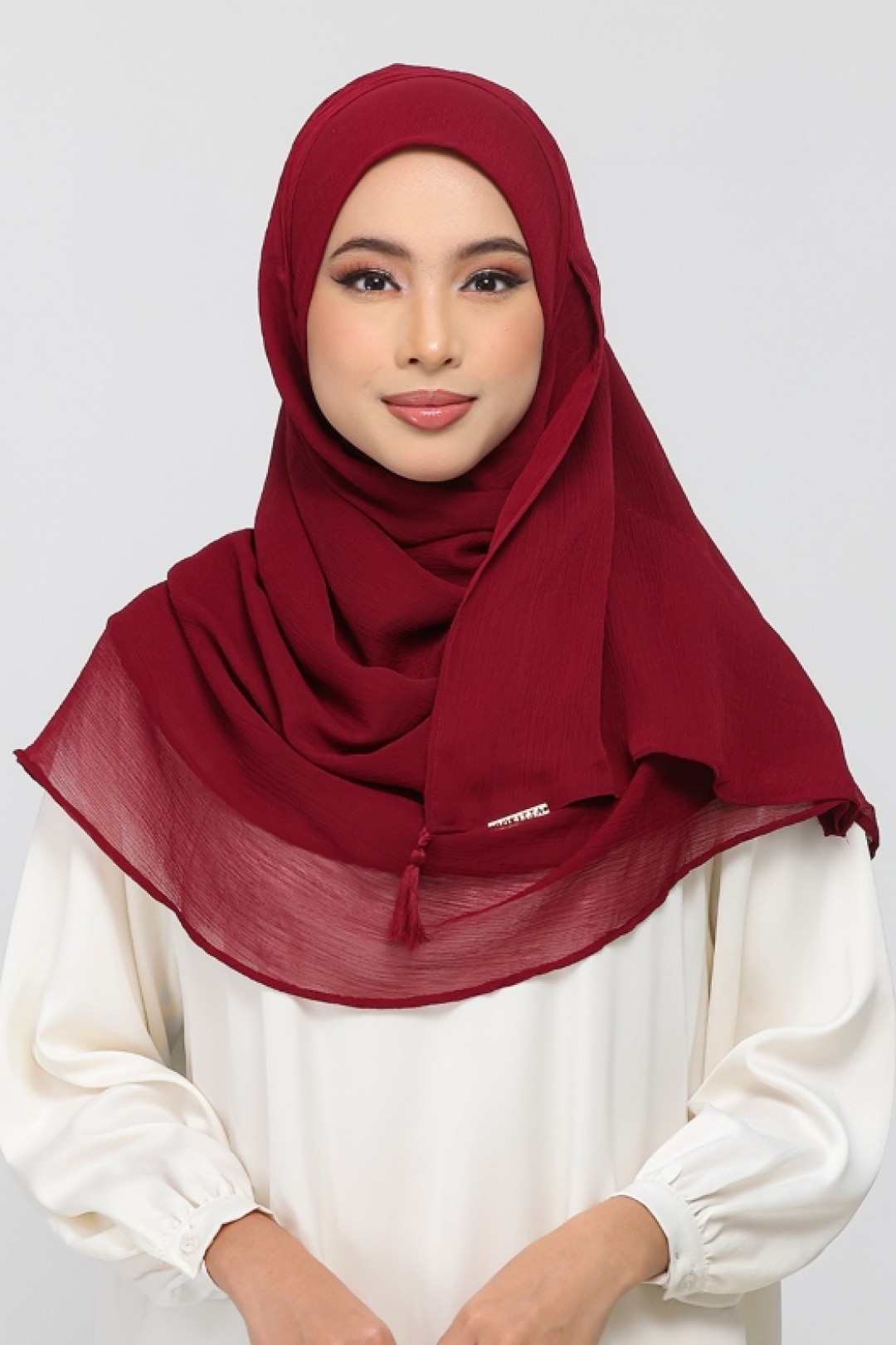 Rouge - Plain Crinkled Chiffon