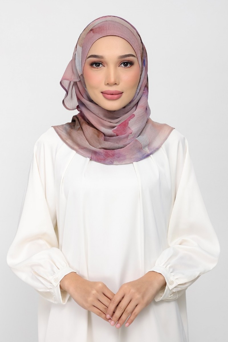 Rose Dusk - Printed Plus Crinkled Chiffon