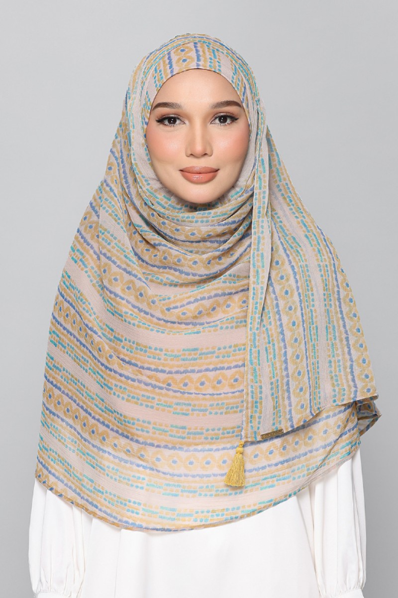 Saffron Thread - Printed Plus Crinkled Chiffon