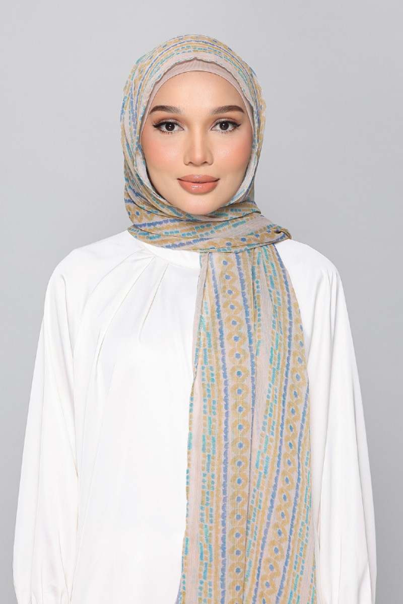 Saffron Thread - Printed Plus Crinkled Chiffon