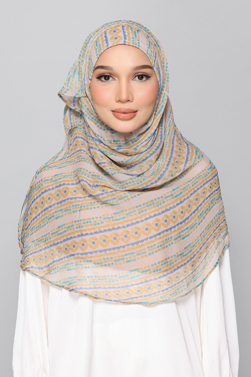 Saffron Thread - Printed Plus Crinkled Chiffon