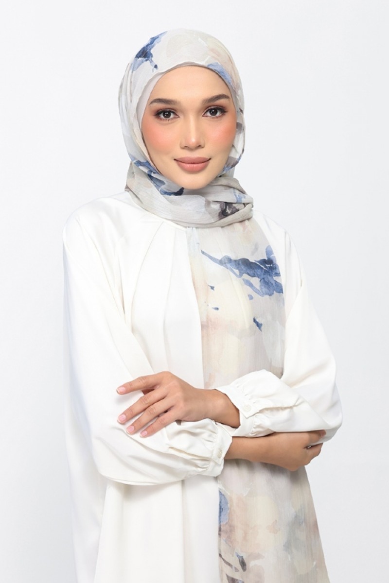 Salma - Printed Plus Crinkled Chiffon