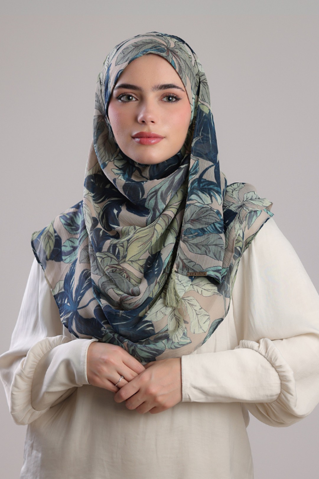 Savannah Greens - Printed Plus Crinkled Chiffon