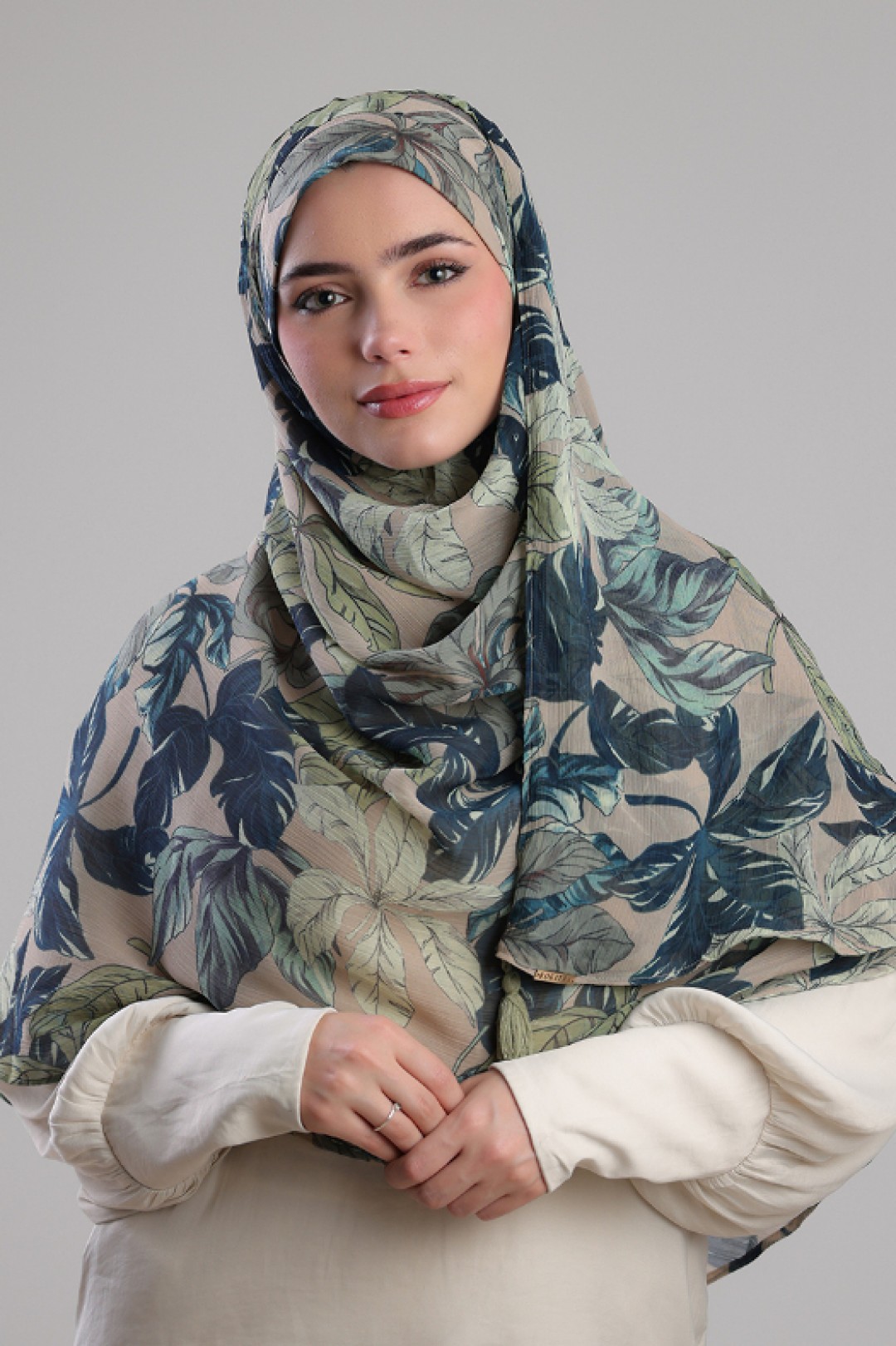 Savannah Greens - Printed Plus Crinkled Chiffon