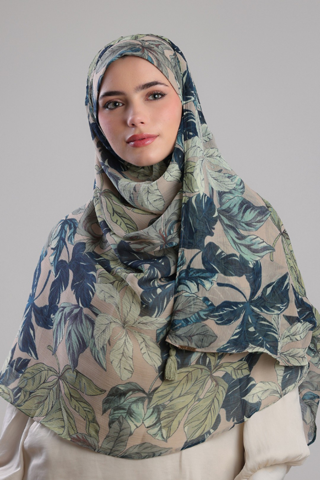 Savannah Greens - Printed Plus Crinkled Chiffon