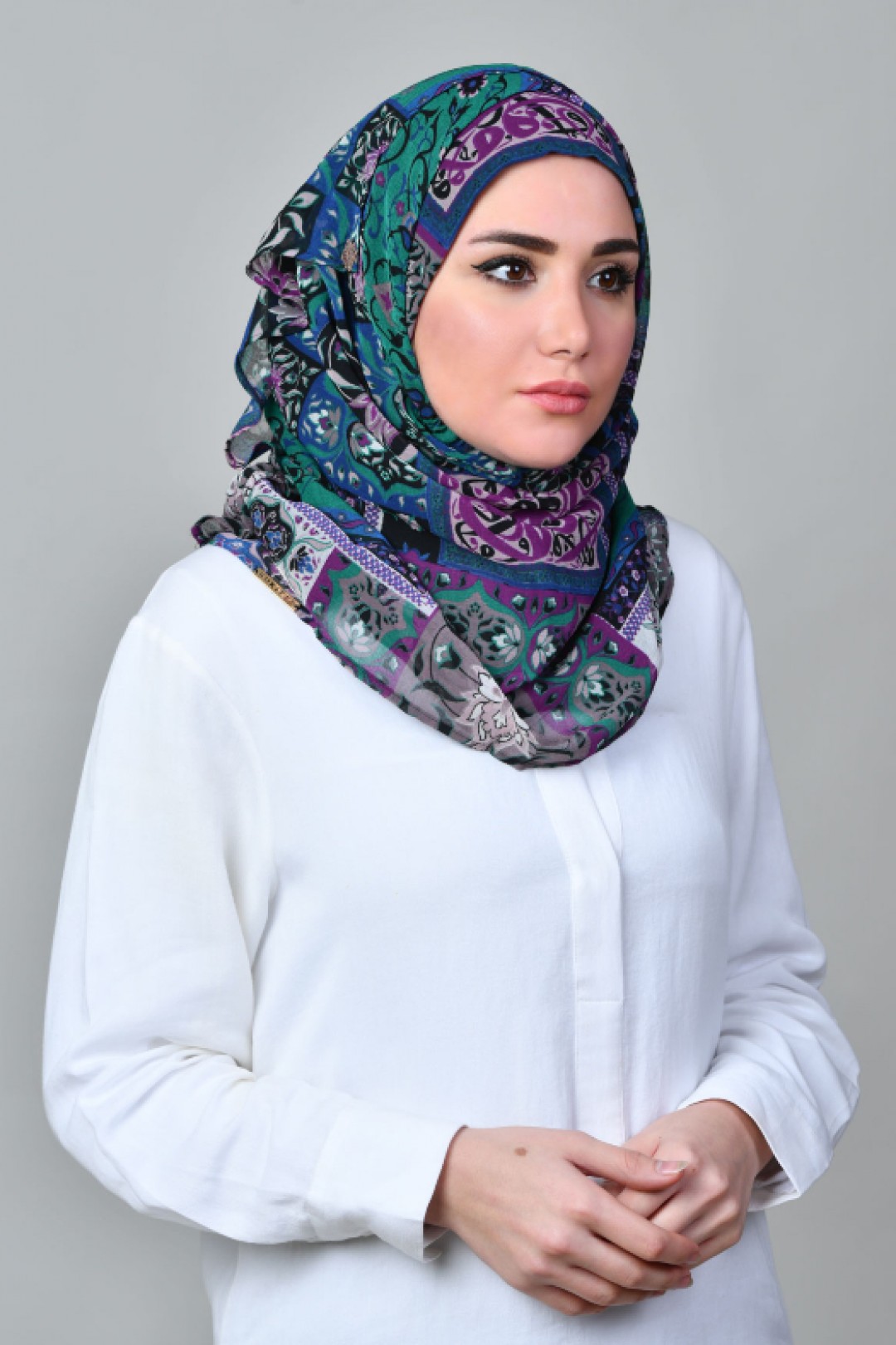 Shahrayar Blue - Mini & Capshawl