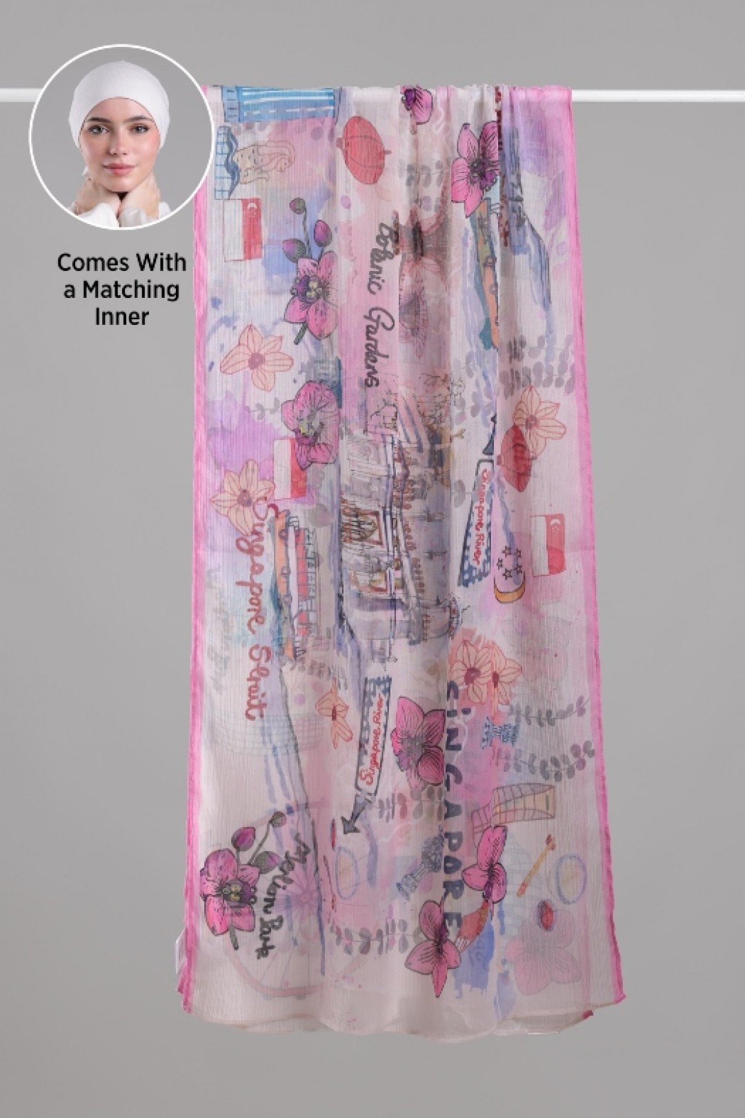 Singapore - Printed Crinkled Chiffon
